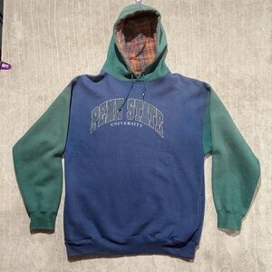 Vintage 90s Penn State University Nittany Lions Flannel Lined Pullover XL Hoodie